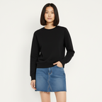 Women Sweatshirt Pure Cotton - BLACK