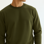 Men Sweatshirt Pure Cotton - OLIVE