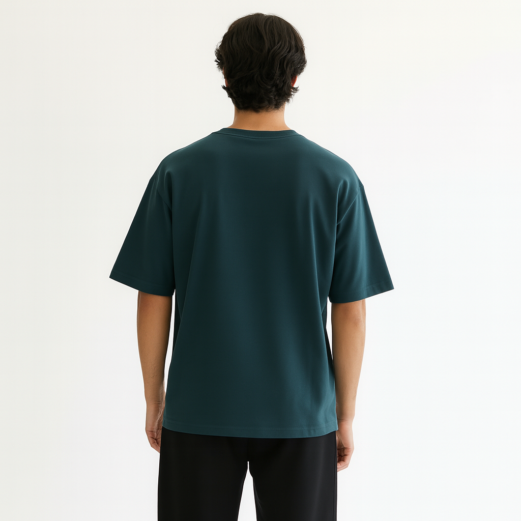Men Oversized T-shirt Pure Cotton - TEAL