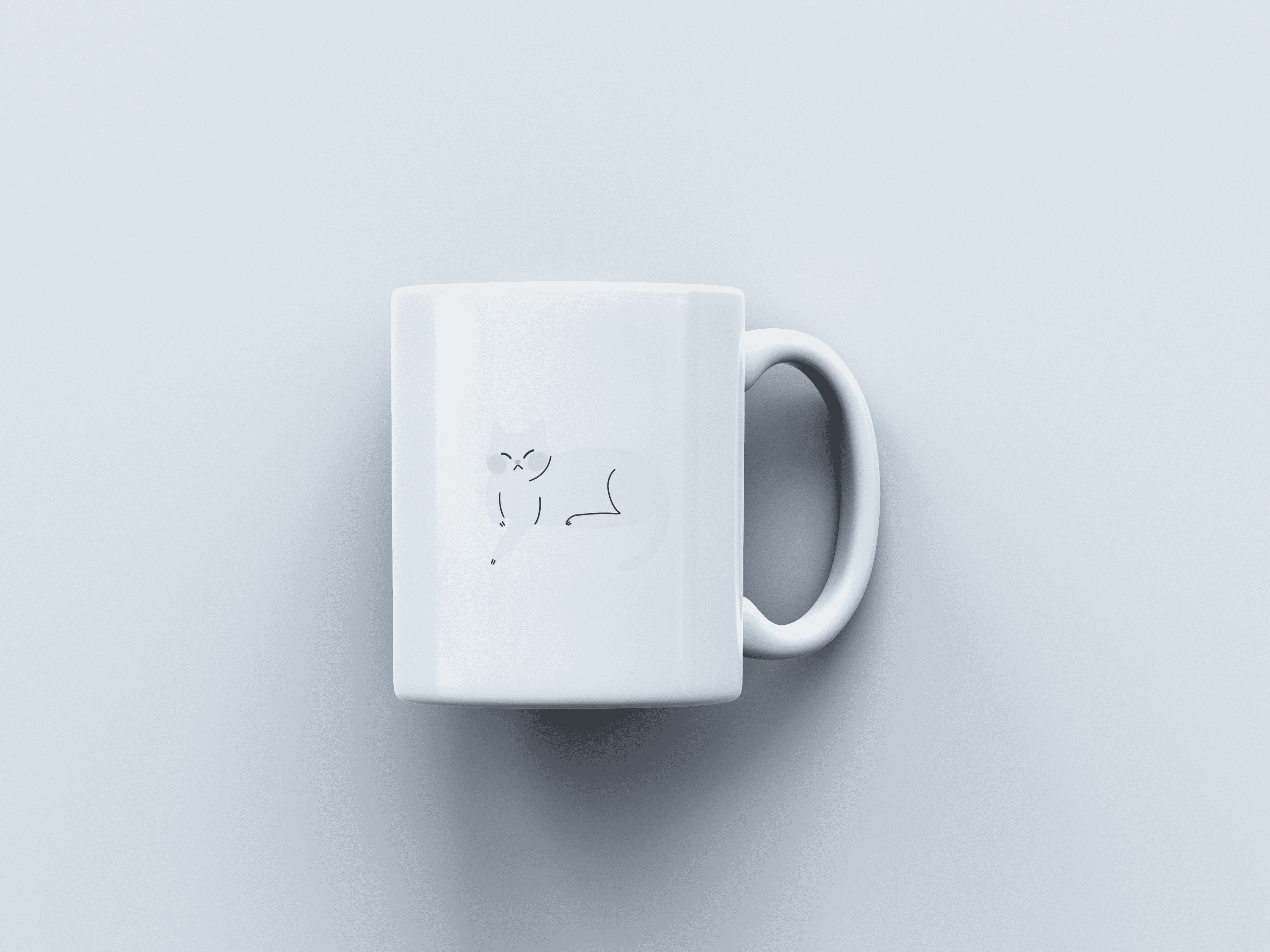 Kitty Cat White Coffee Mug