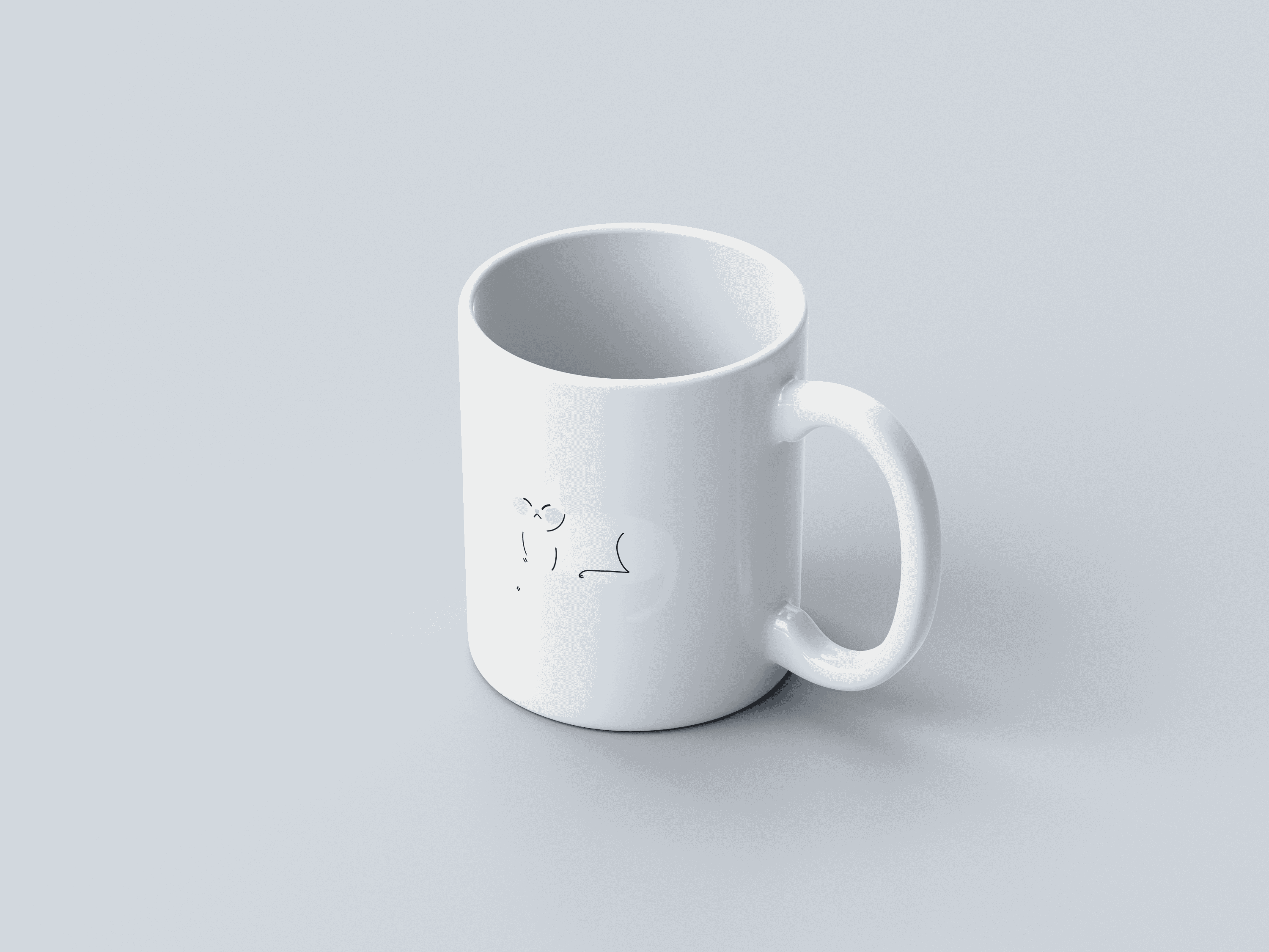 Kitty Cat White Coffee Mug