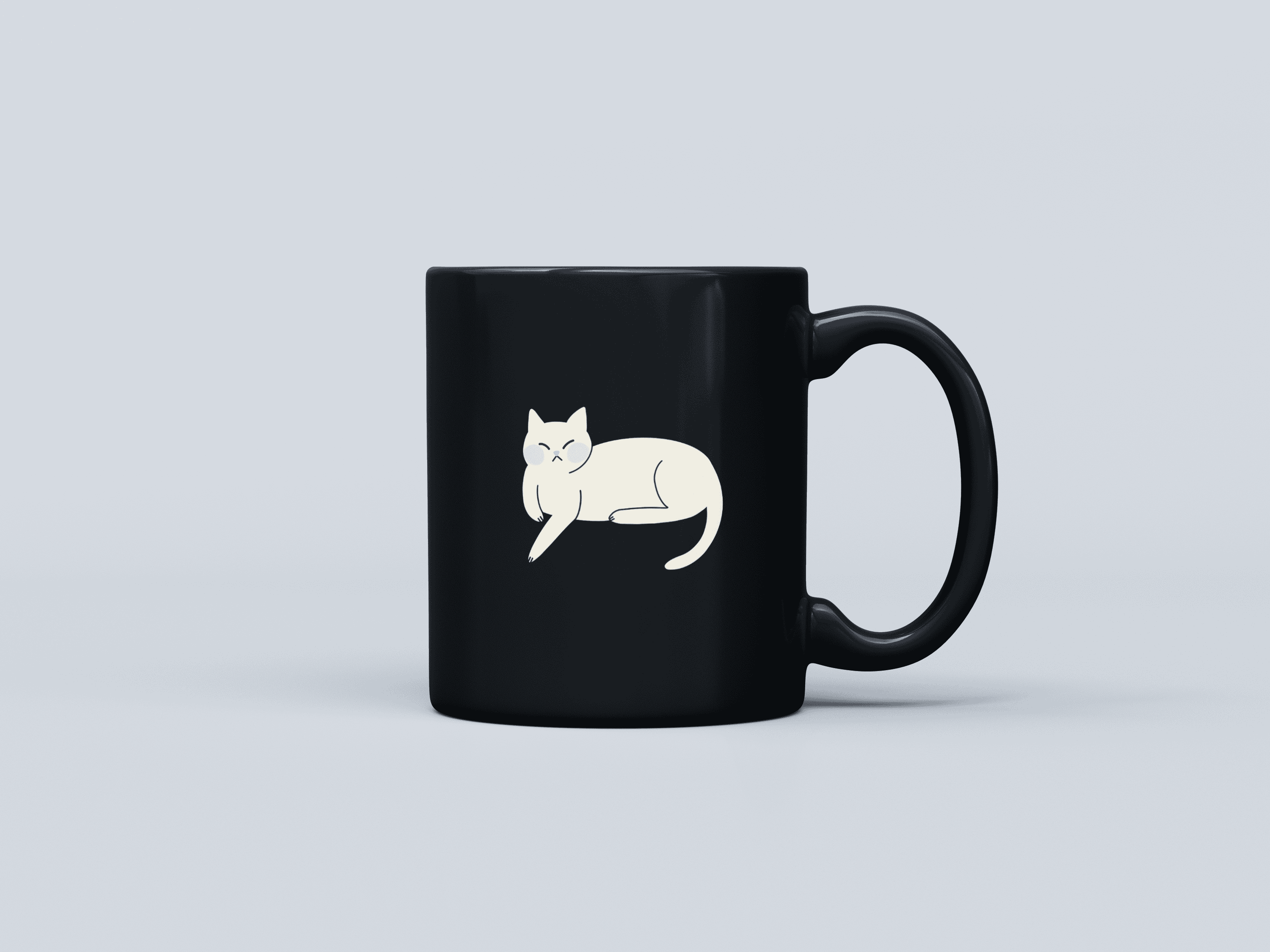 Kitty Cat Black Coffee Mug