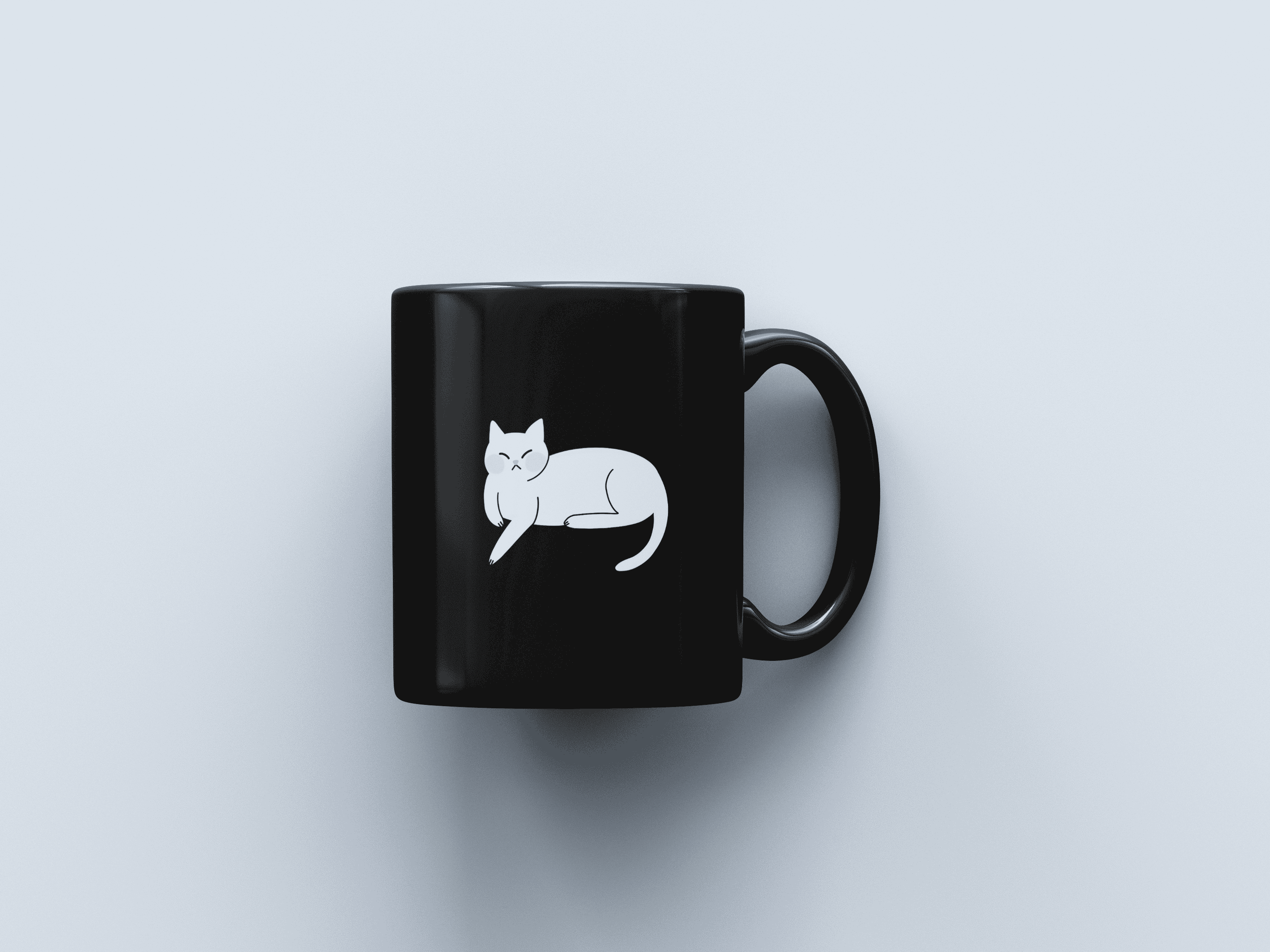 Kitty Cat Black Coffee Mug