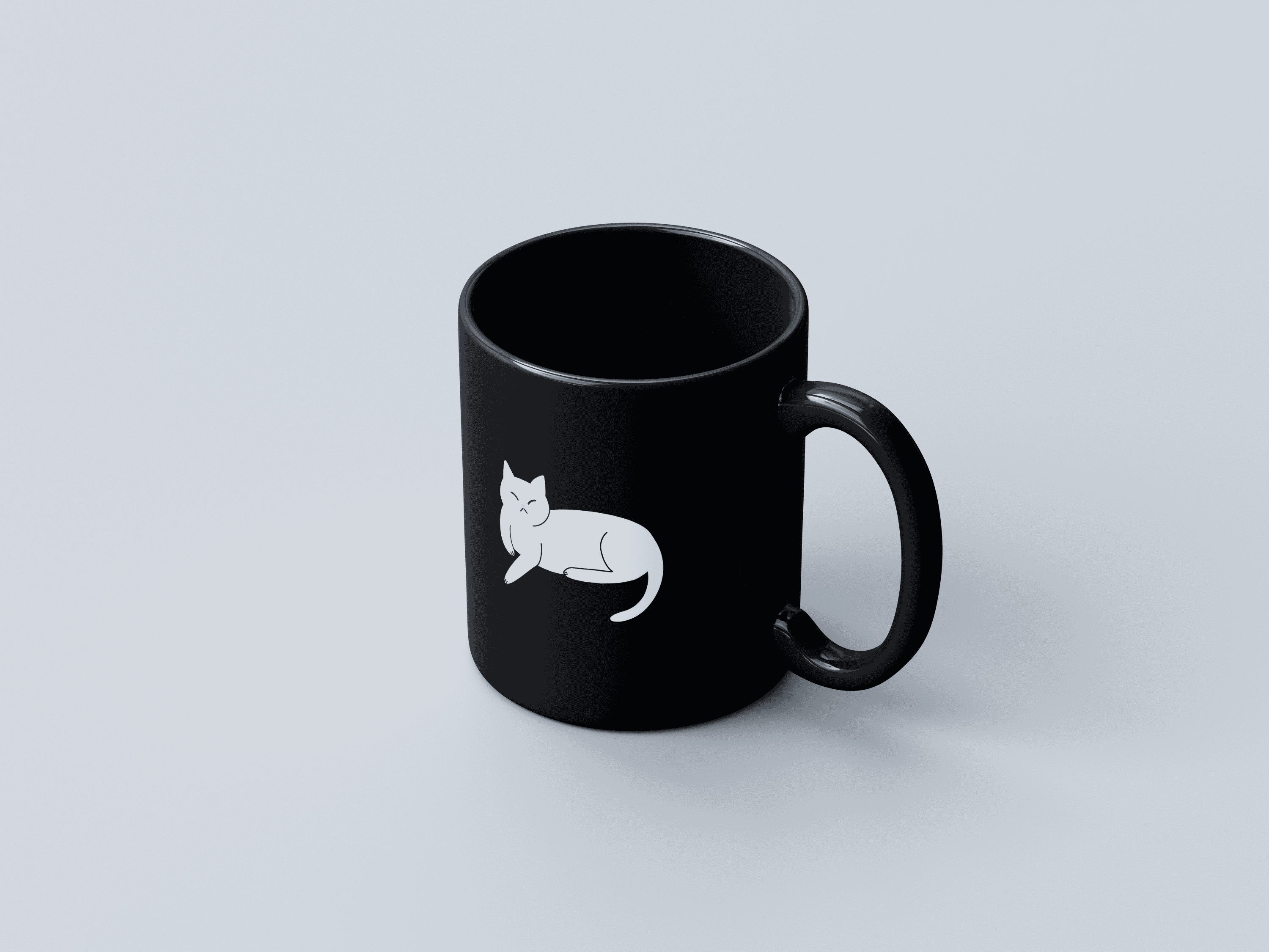 Kitty Cat Black Coffee Mug