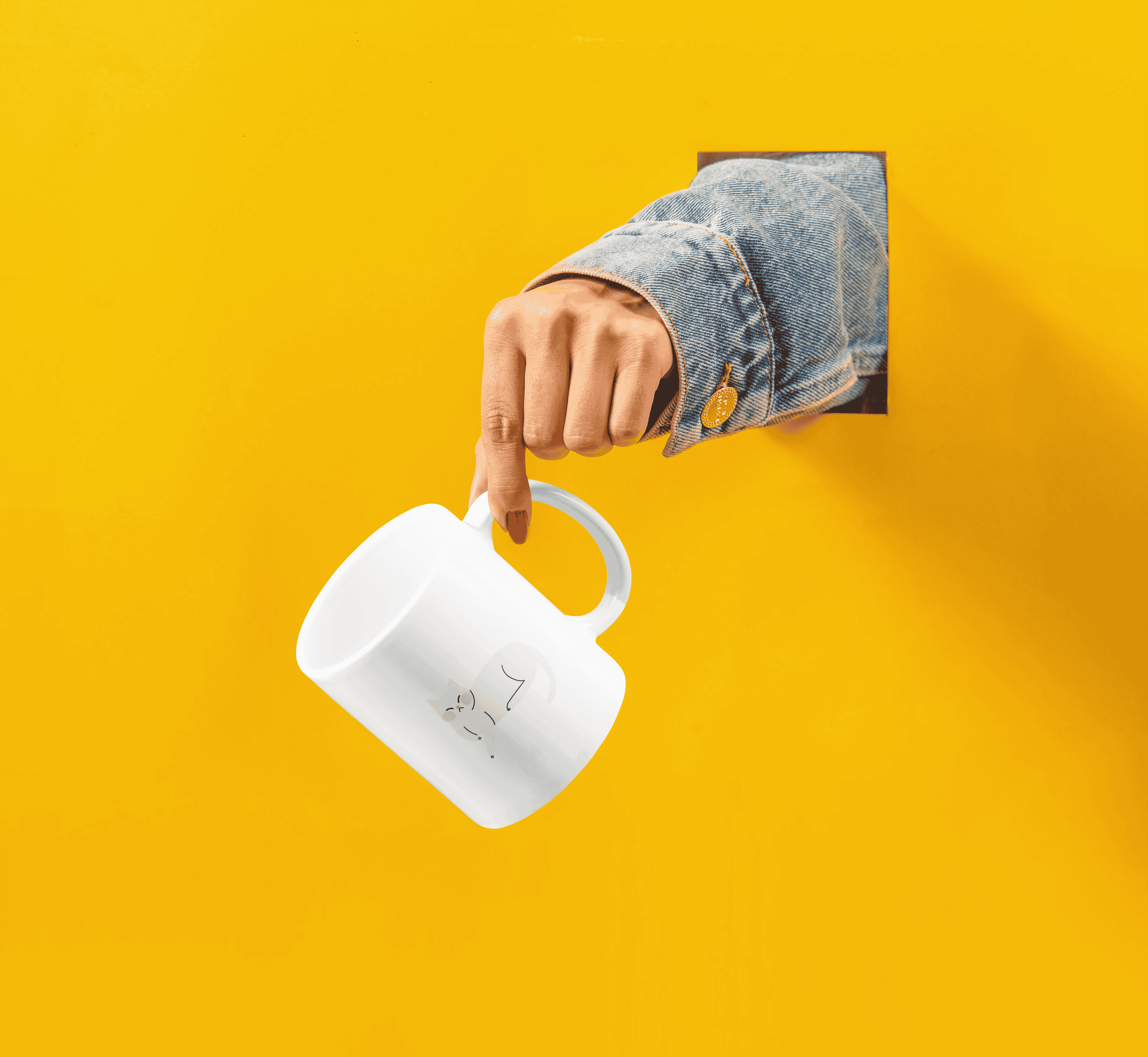 Kitty Cat White Coffee Mug