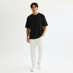 Men Oversized T-shirt Pure Cotton - BLACK