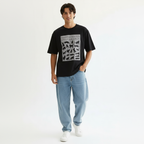 Emotionally Unavailable Men Oversized T-shirt Pure Cotton - BLACK