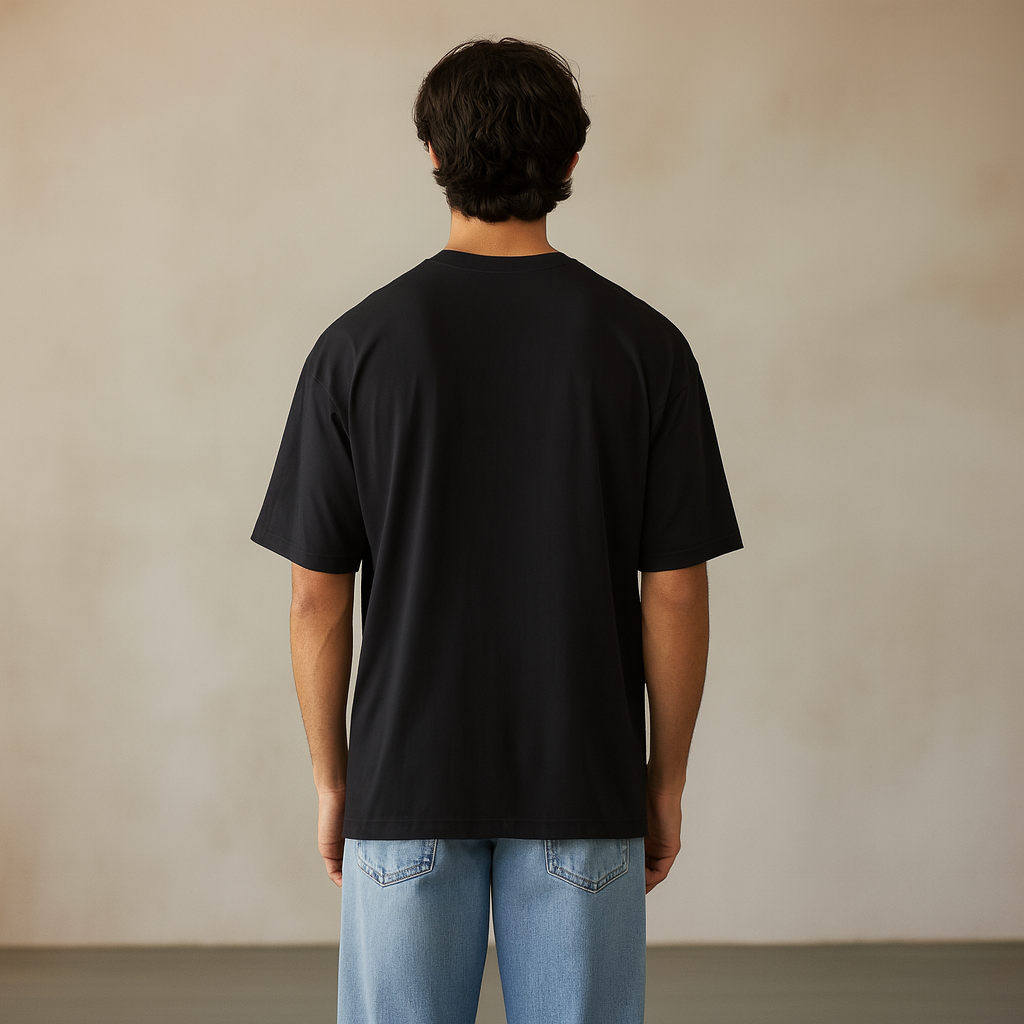 Emotionally Unavailable Men Oversized T-shirt Pure Cotton - BLACK