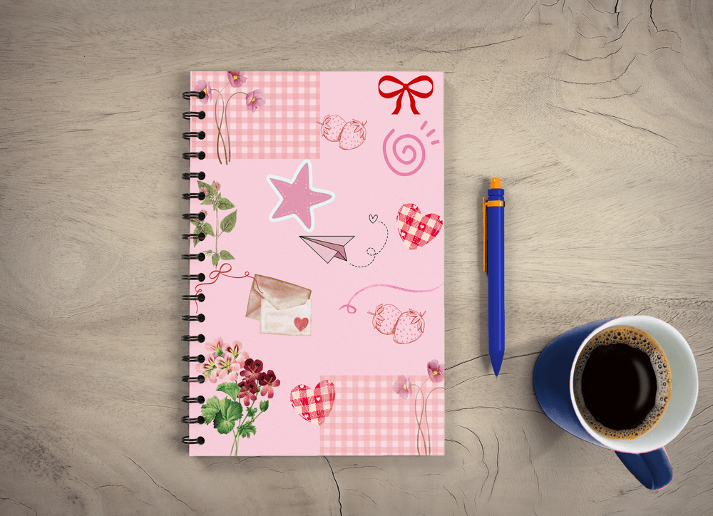 Paper Hearts Spiral Journal, A5 UNRULED