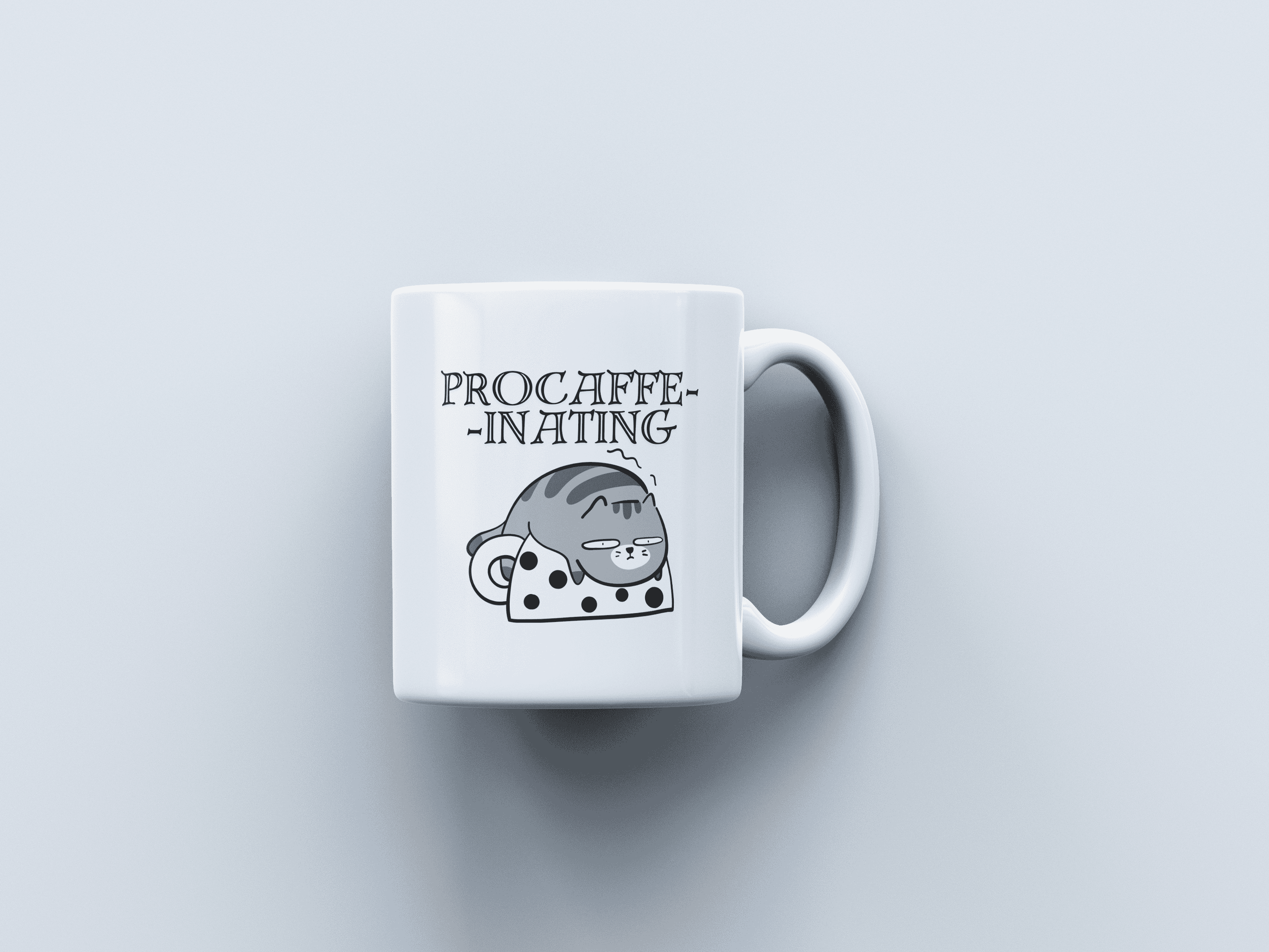 Procaffeinating White Coffee Mug