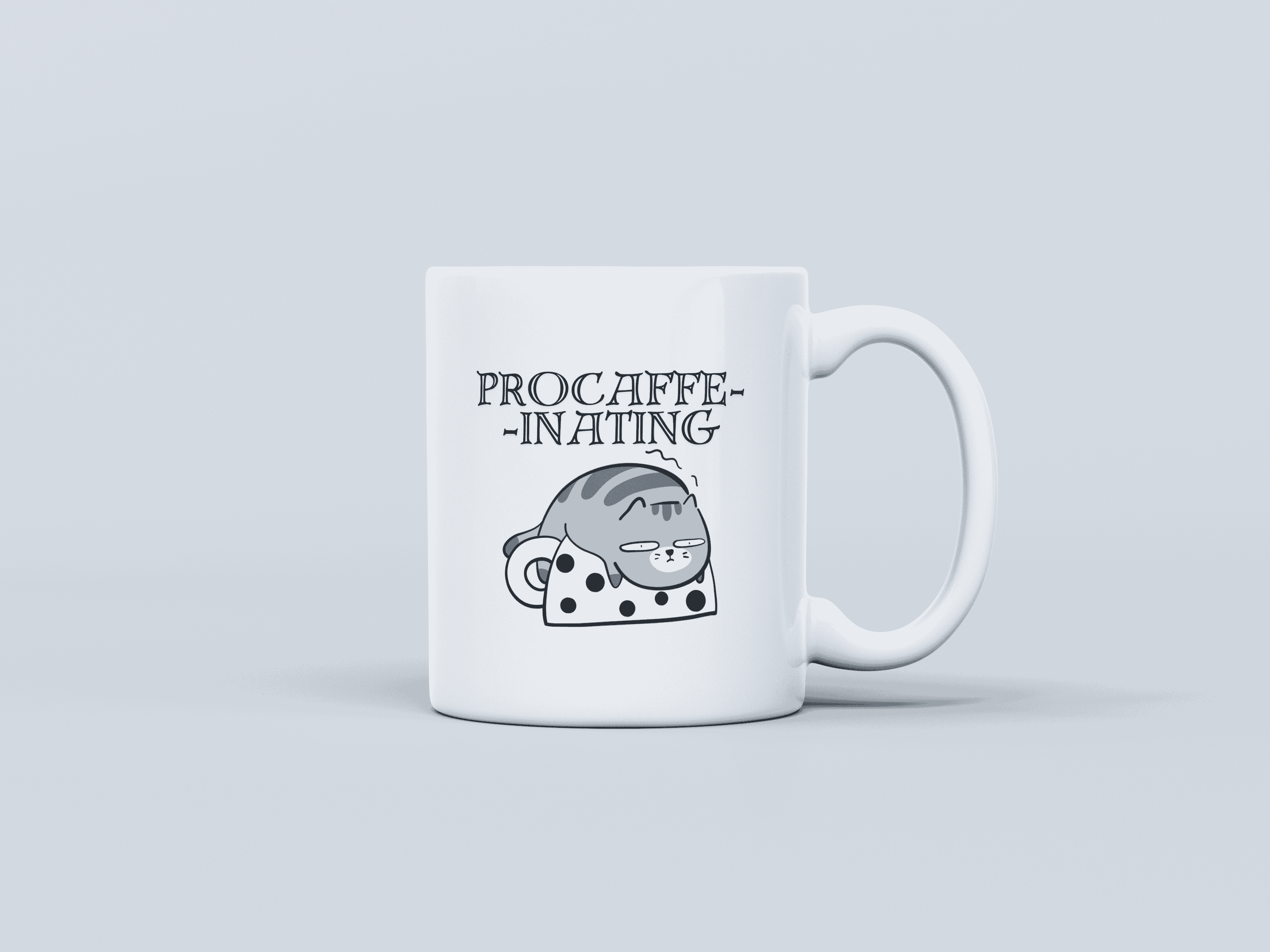 Procaffeinating White Coffee Mug