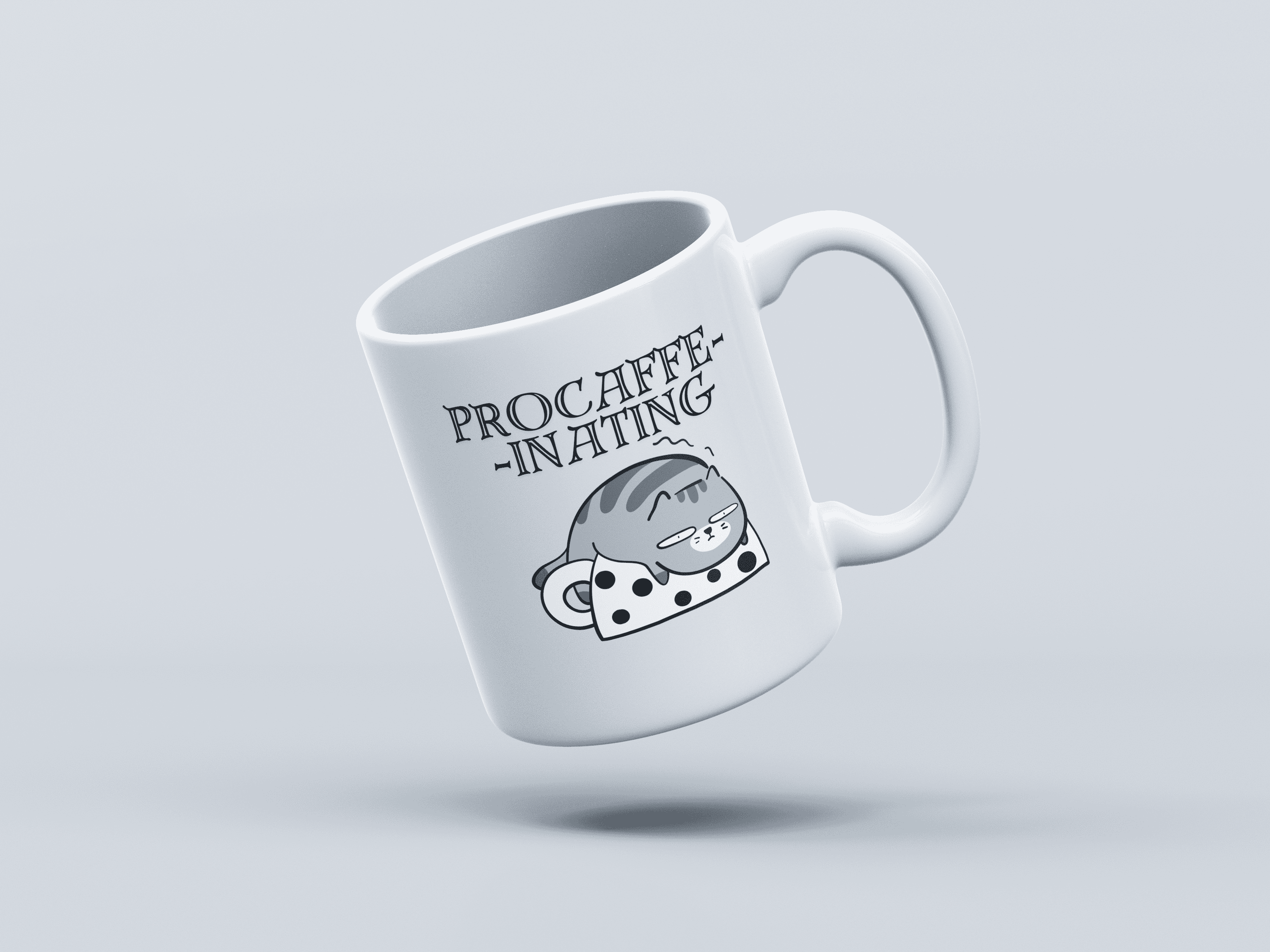 Procaffeinating White Coffee Mug