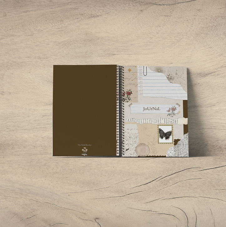 Rustic Vintage Spiral Journal, A5 UNRULED