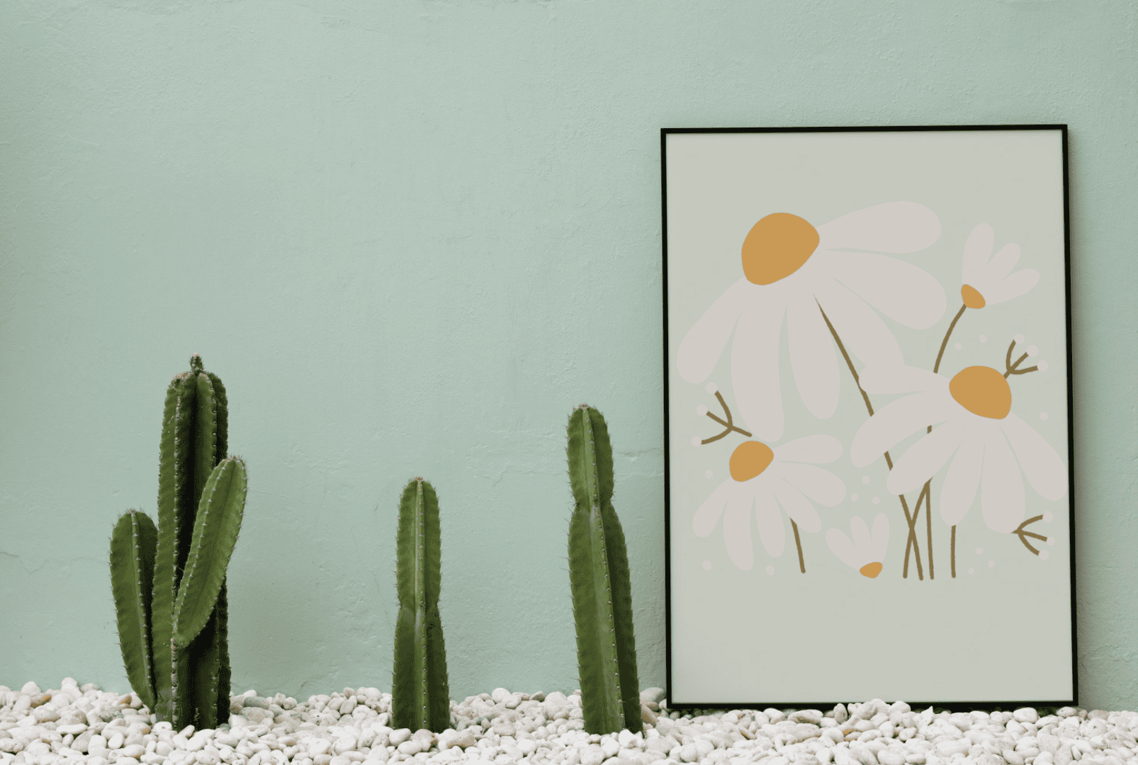Diasy Dance Flower Art Poster