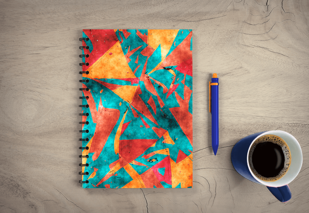Abstract Art Spiral Journal, A5 UNRULED