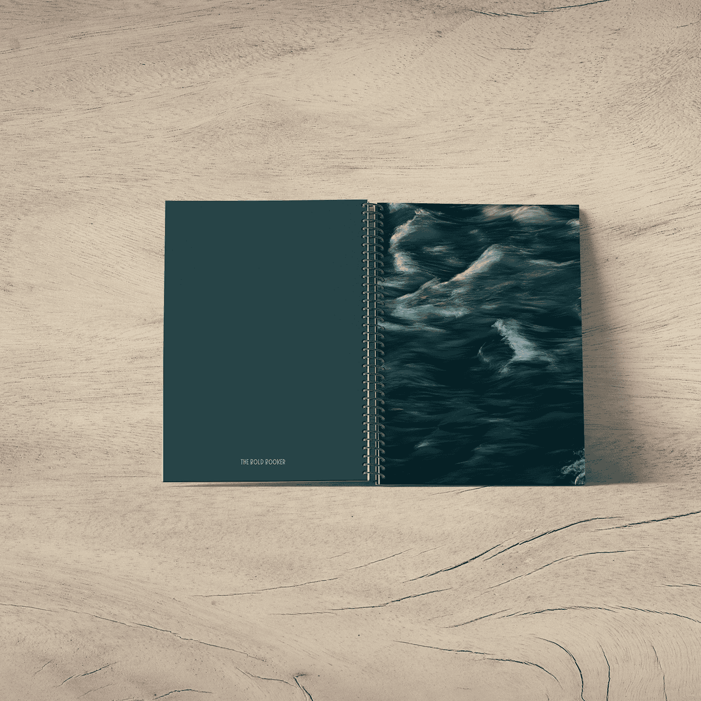 Azure Waves Spiral Journal, A5 UNRULED