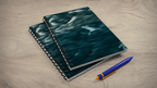 Azure Waves Spiral Journal, A5 UNRULED