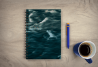 Azure Waves Spiral Journal, A5 UNRULED