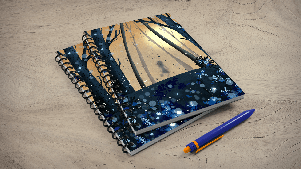Blue Frost Spiral Journal, A5 UNRULED