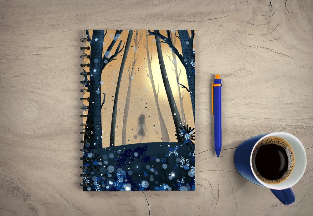Blue Frost Spiral Journal, A5 UNRULED