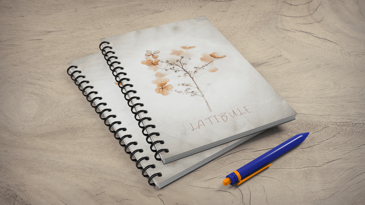 Soft Autumn Spiral Journal, UNRULED A5