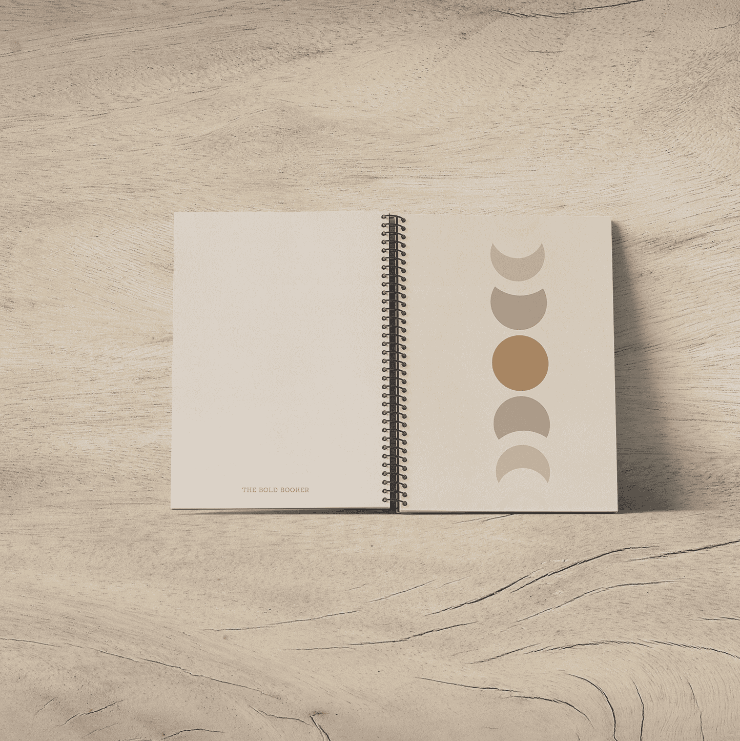 Pastel Lunar Spiral Journal, A5 UNRULED