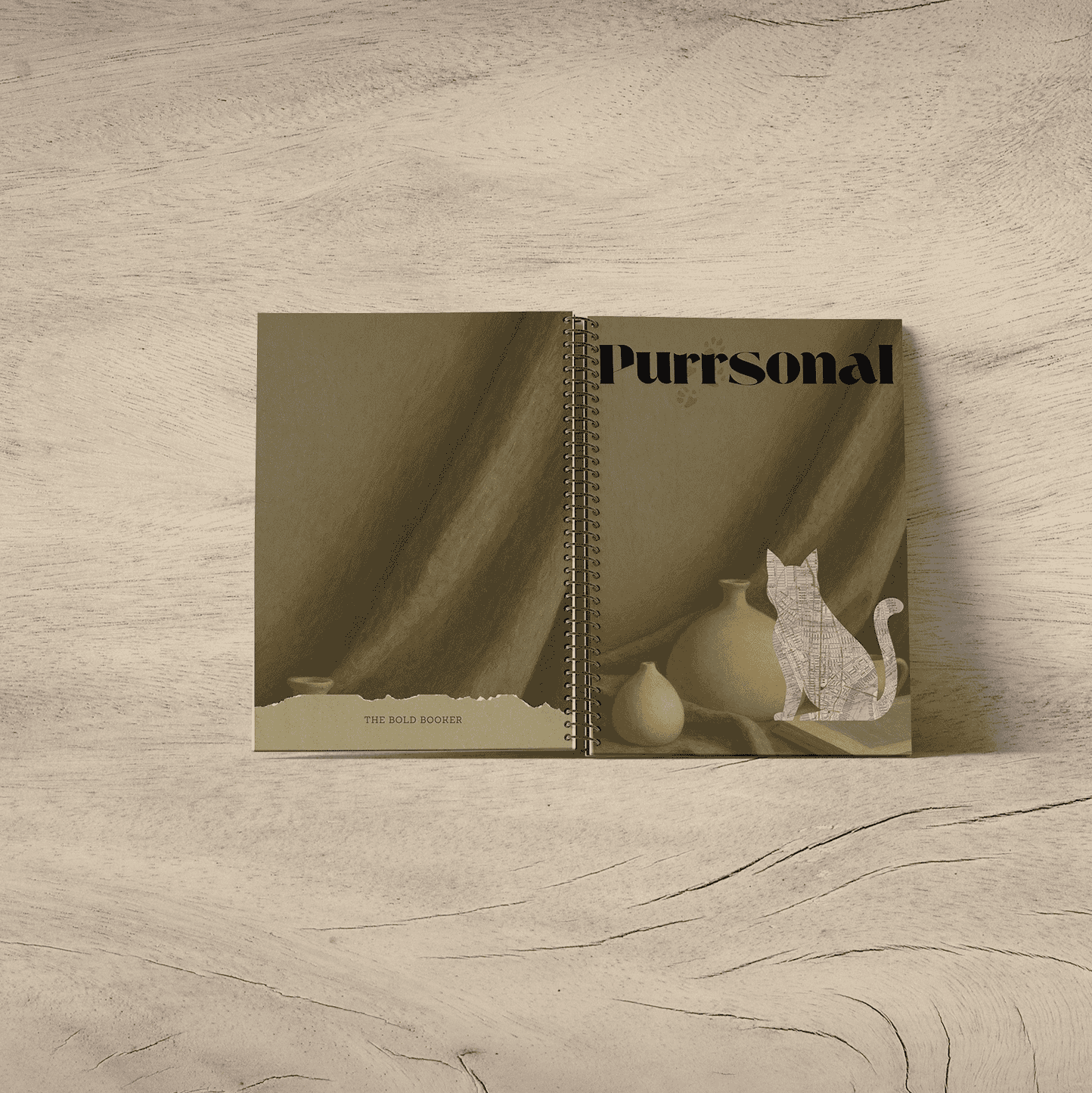 Purrsonal Spiral Journal, A5 UNRULED