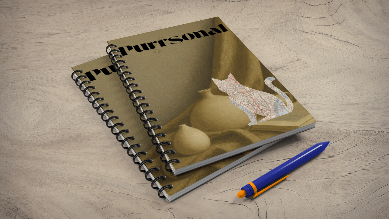 Purrsonal Spiral Journal, A5 UNRULED