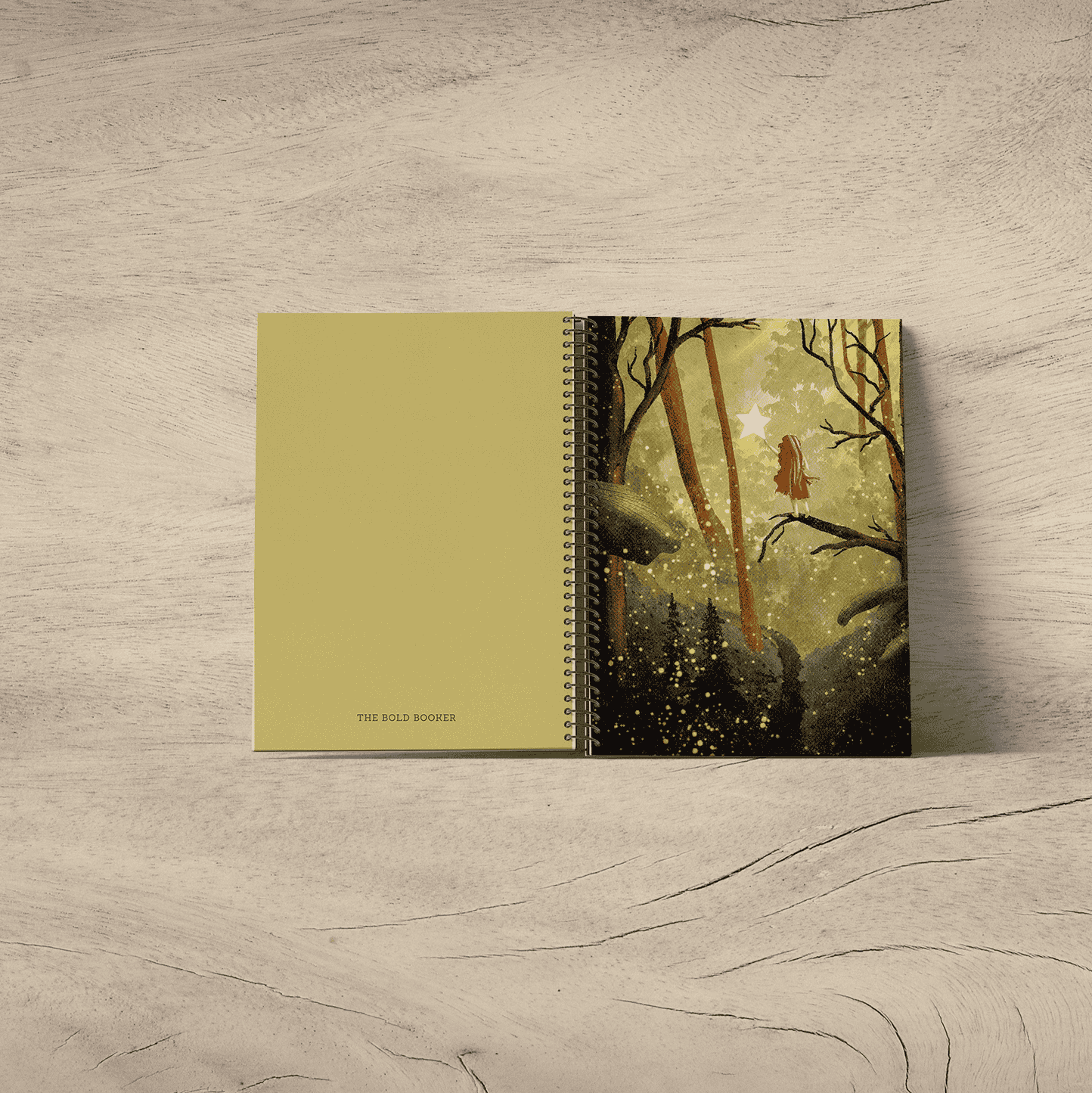 Forest of Light Spiral Journal, A5 UNRULED