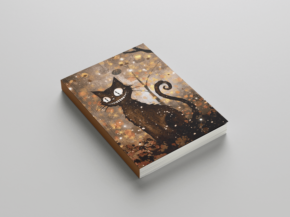 Spooky Cat Spiral Journal, A5 UNRULED