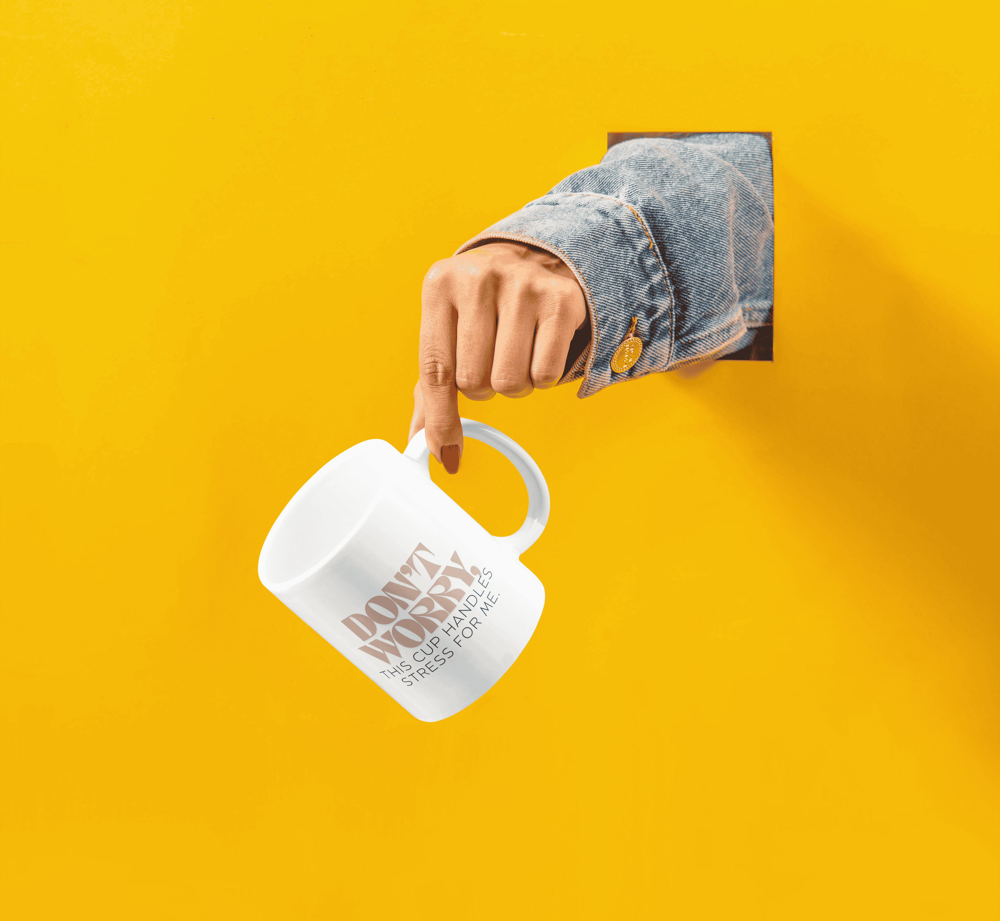 Stress-Less White Coffee Mug