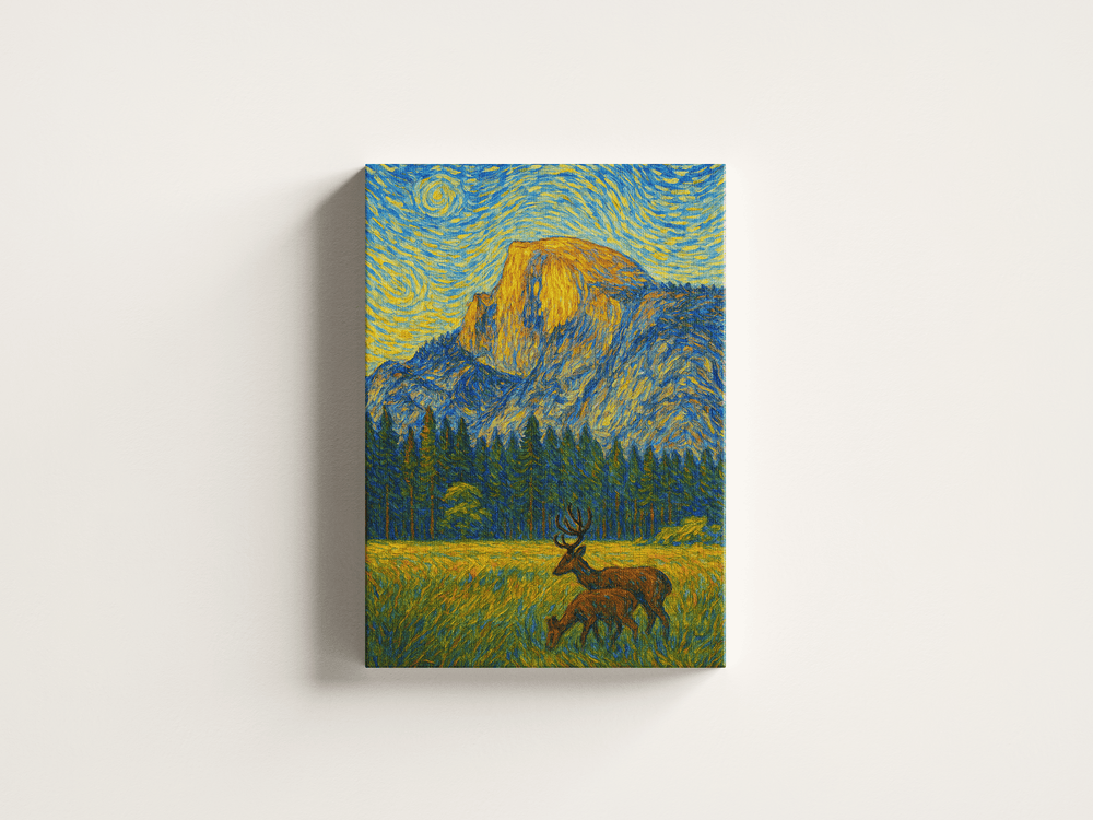 The Twilight Graze Premium Canvas Art Print
