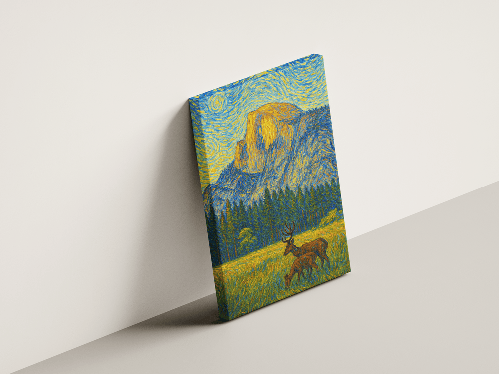 The Twilight Graze Premium Canvas Art Print