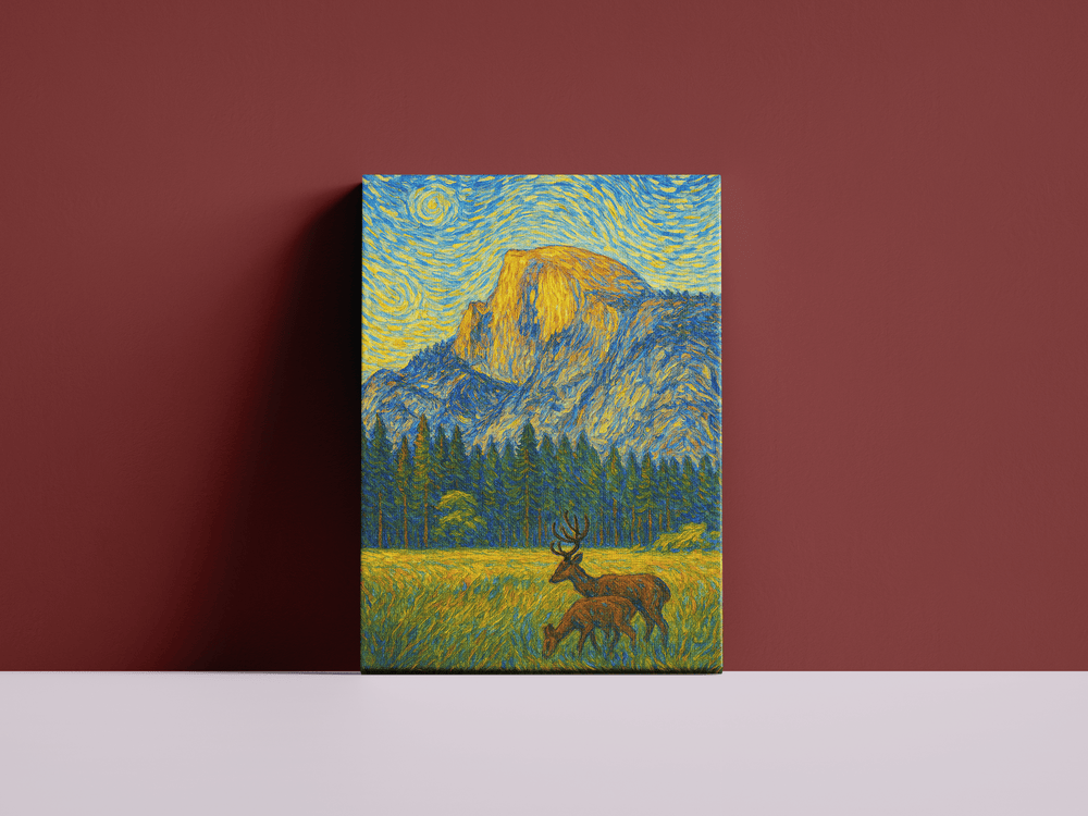 The Twilight Graze Premium Canvas Art Print