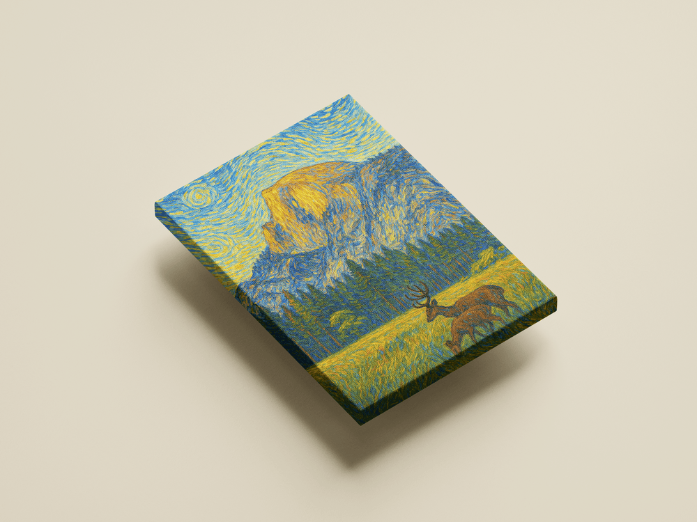 The Twilight Graze Premium Canvas Art Print