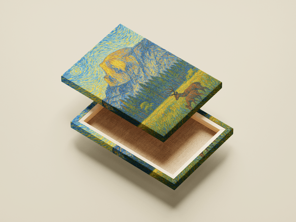 The Twilight Graze Premium Canvas Art Print