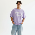 Tokyo 1980 Men Oversized T-shirt Pure Cotton - LAVENDER