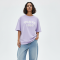 Tokyo 1980 Women Oversized T-shirt Pure Cotton - LAVENDER