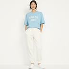 Tokyo 1980 Women Oversized T-shirt Pure Cotton - SKY BLUE