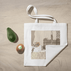 Light Academia Aesthetic Tote Bag 100% Cotton with Zipper