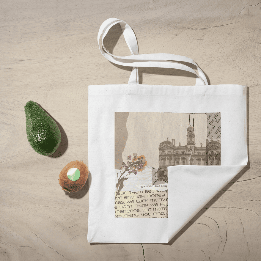 Light Academia Aesthetic Tote Bag 100% Cotton with Zipper