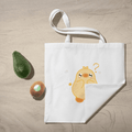 Kawai Duck Tote Bag 100% Cotton with Zipper