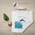 Wild & Free Tote Bag 100% Cotton with Zipper