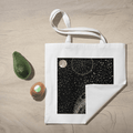 Celestial Aesthetic Tote Bag 100% Cotton with Zipper