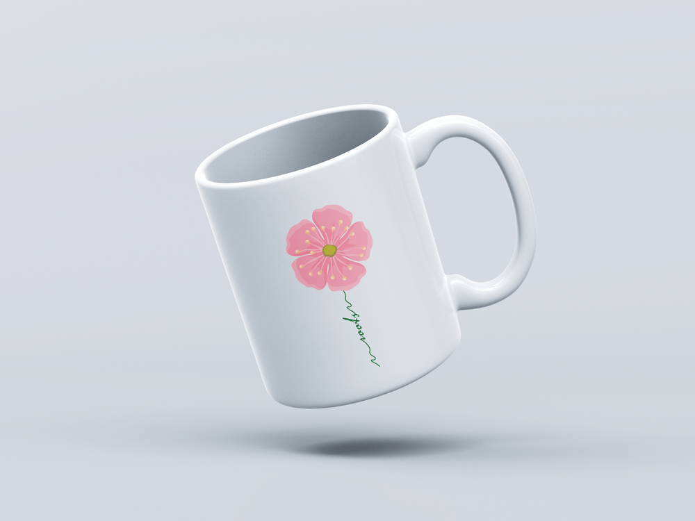 Tulip White Coffee Mug