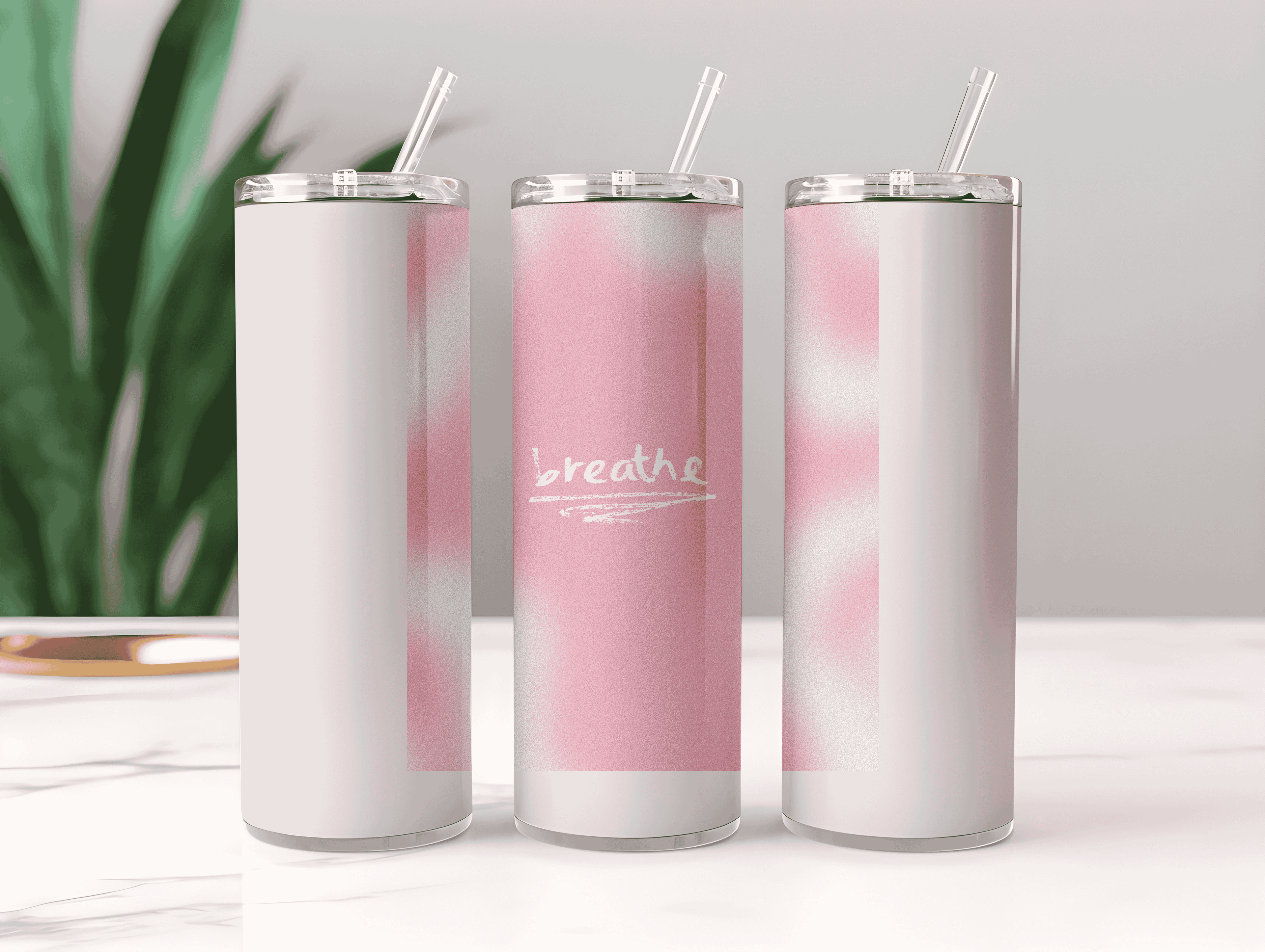 Meditative Breathe Aesthetic Tumbler Bottle