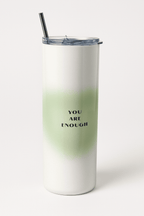 Green Aesthetic Affirmation Tumbler Bottle