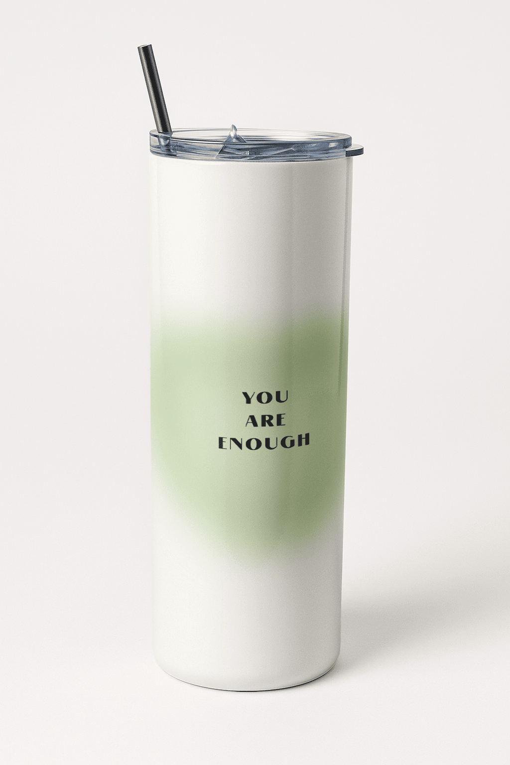 Green Aesthetic Affirmation Tumbler Bottle