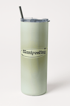 Green Aesthetic Manifesting Tumbler Bottle