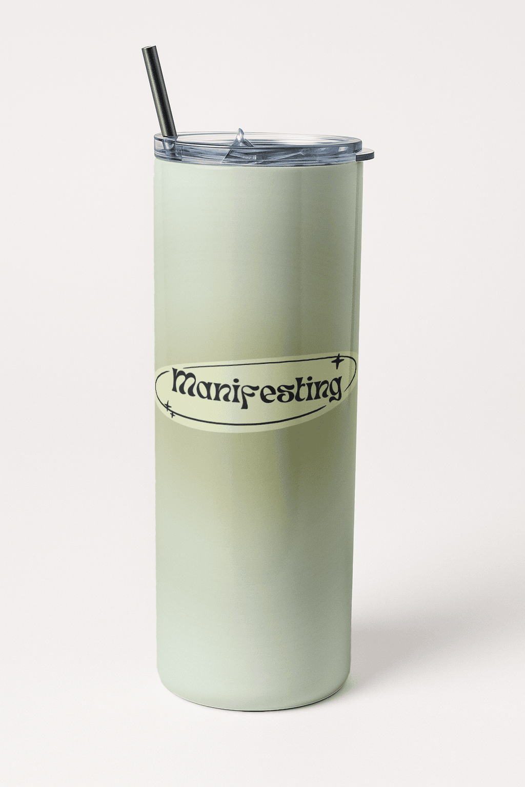 Green Aesthetic Manifesting Tumbler Bottle